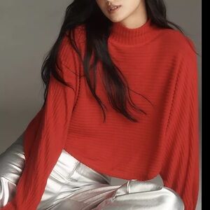 Anthropologie Pilcro Cozy ribbed turtleneck batwing pullover